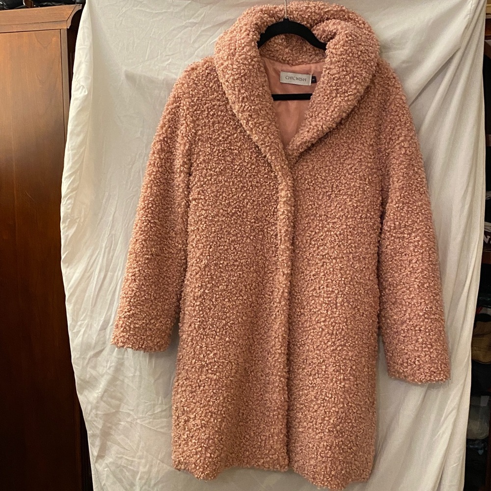 Chicwish Blush Teddy Jacket